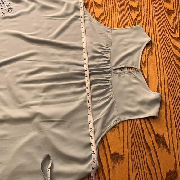 Torrid Light Blue Sleeveless Top with cut out designs - Picture 10 of 10